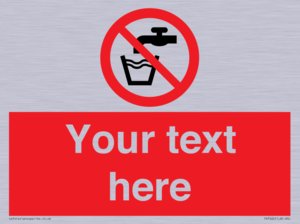 Custom prohibition not drinking water